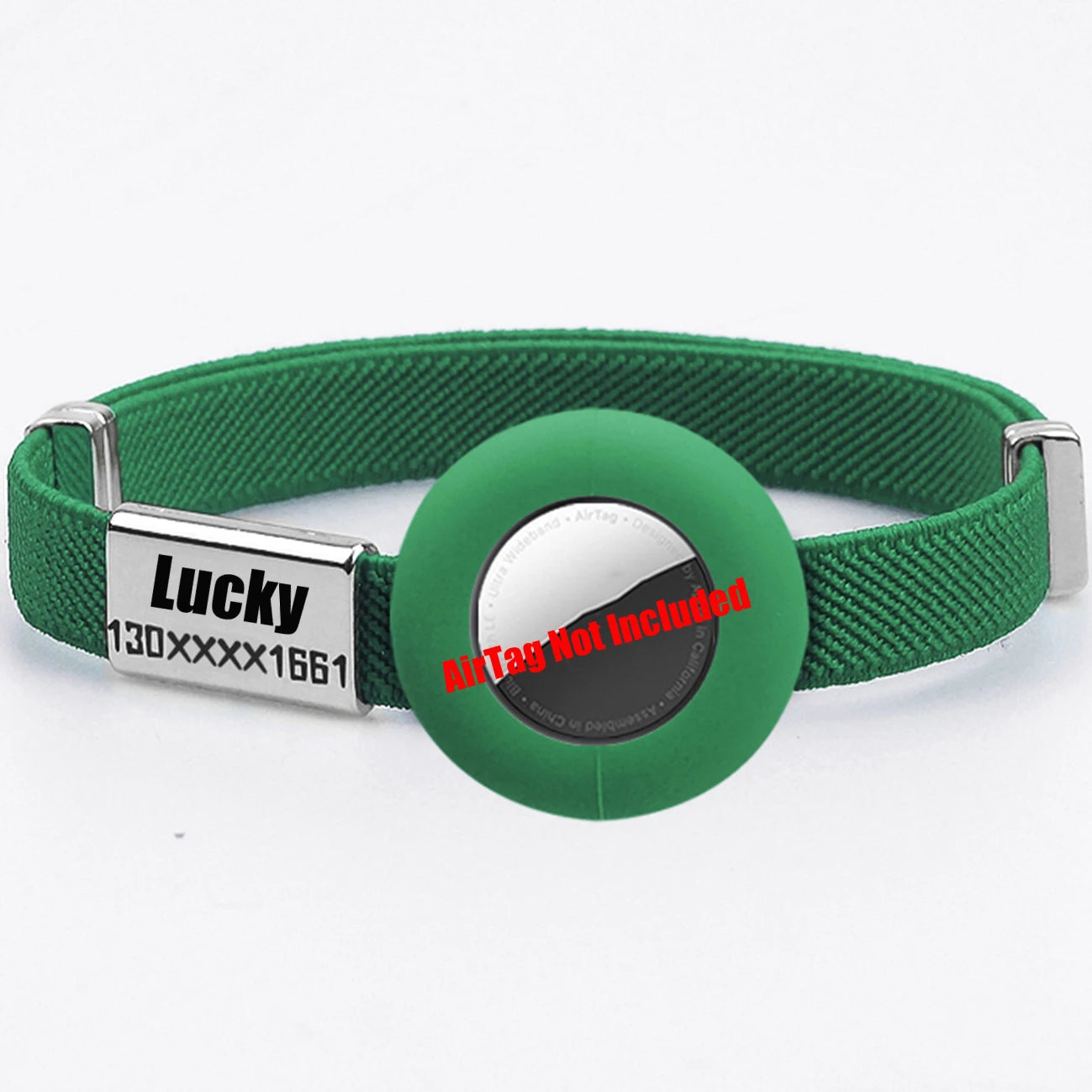 Personalized AirTag Cat Collar – Adjustable GPS Tracker Holder with Custom Name Tag