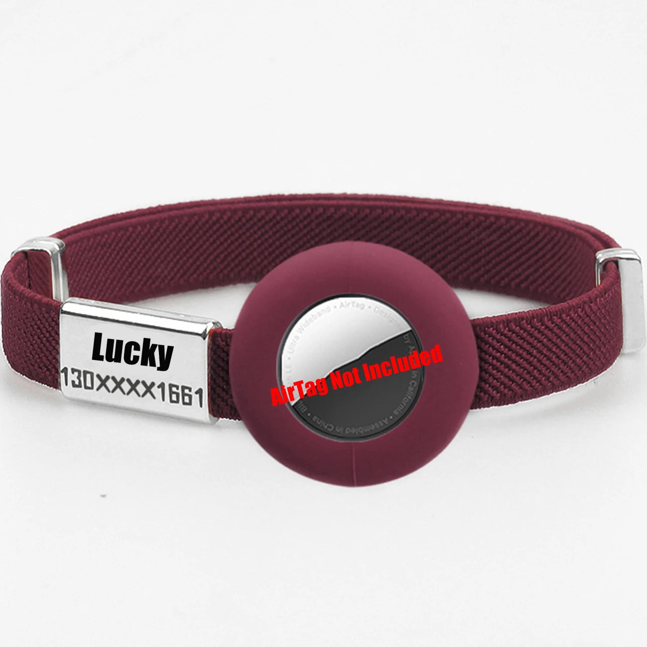Personalized AirTag Cat Collar – Adjustable GPS Tracker Holder with Custom Name Tag