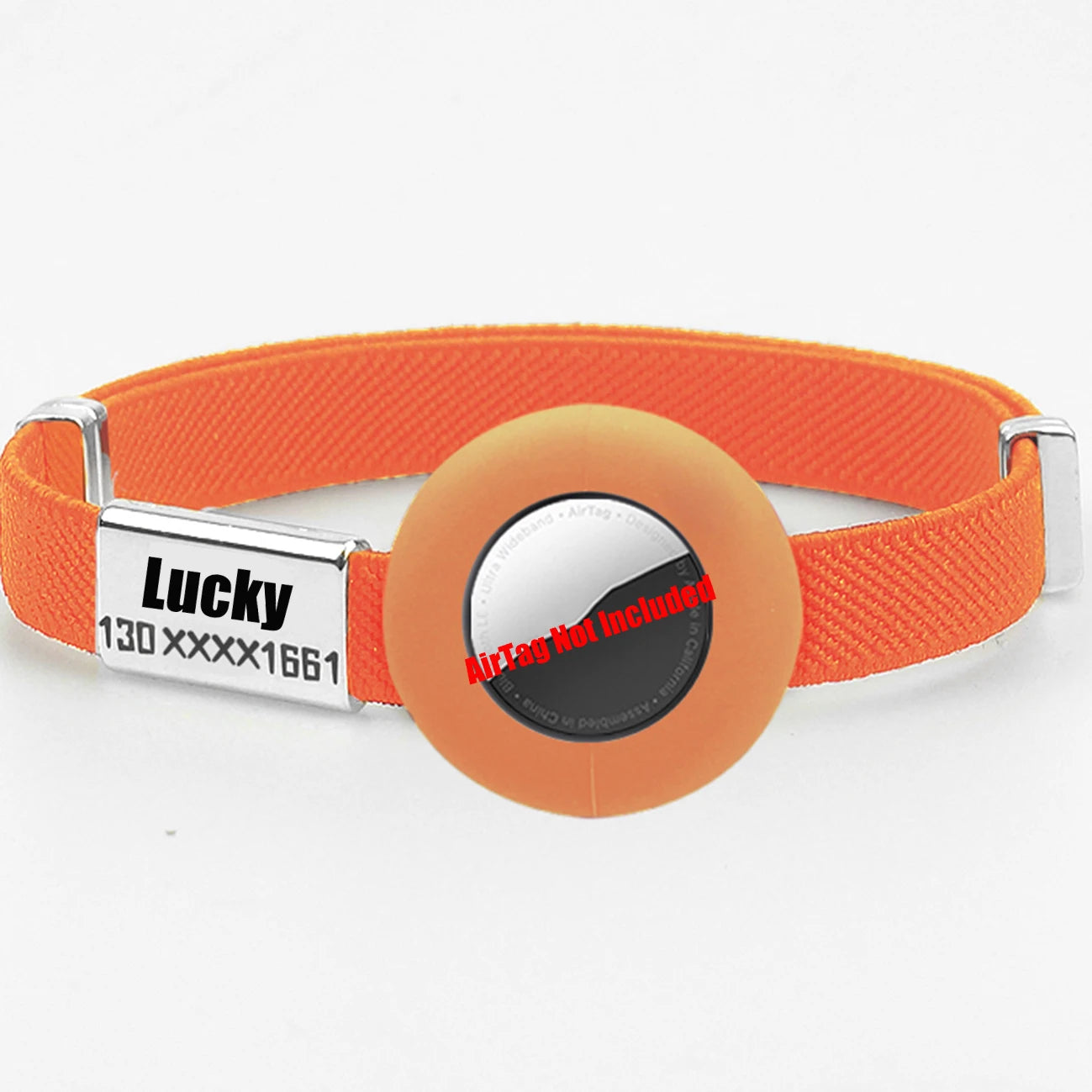 Personalized AirTag Cat Collar – Adjustable GPS Tracker Holder with Custom Name Tag
