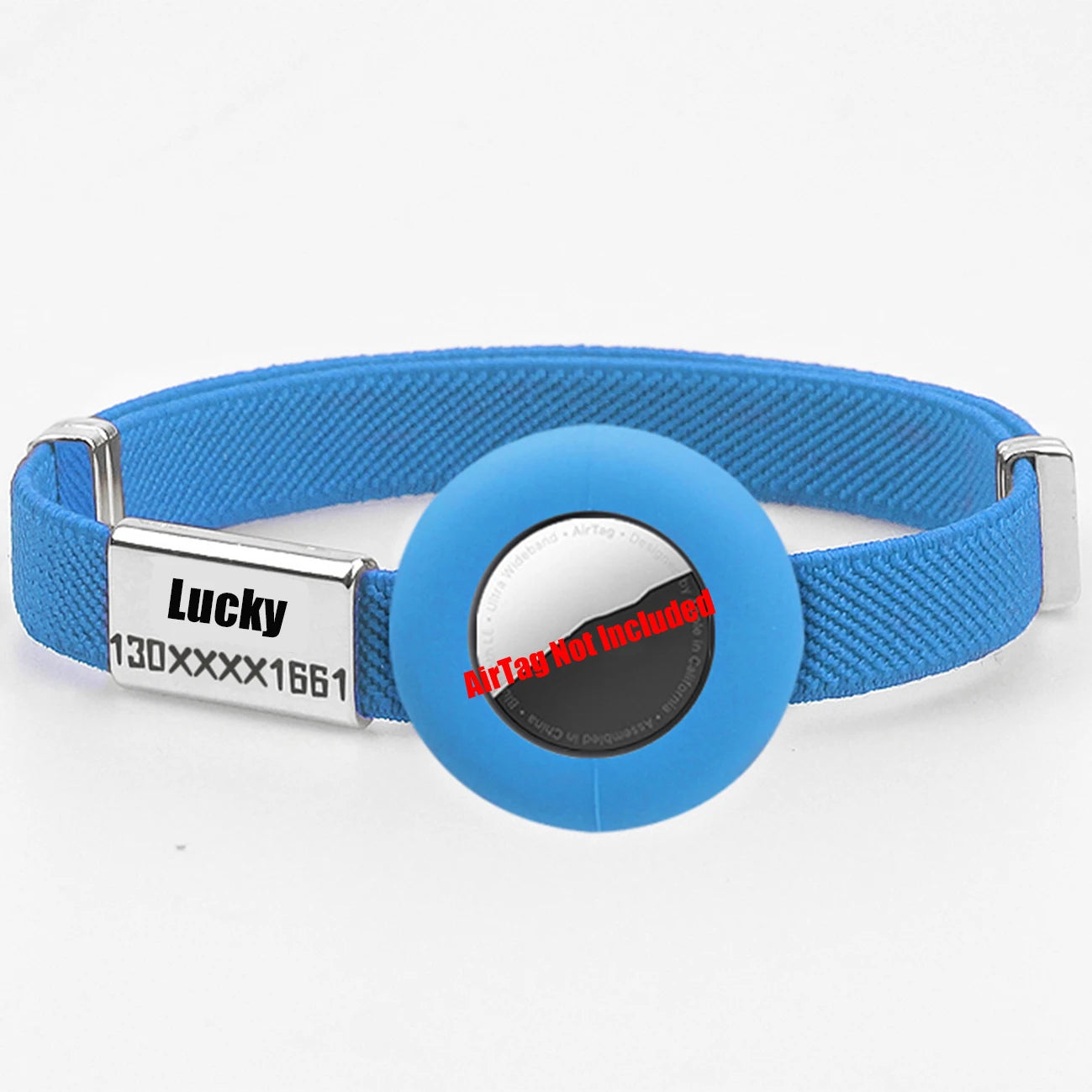 Personalized AirTag Cat Collar – Adjustable GPS Tracker Holder with Custom Name Tag