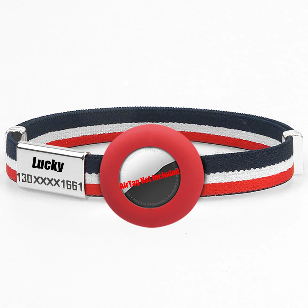 Personalized AirTag Cat Collar – Adjustable GPS Tracker Holder with Custom Name Tag
