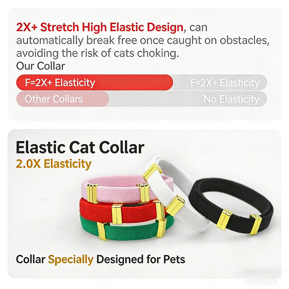 Personalized AirTag Cat Collar – Adjustable GPS Tracker Holder with Custom Name Tag