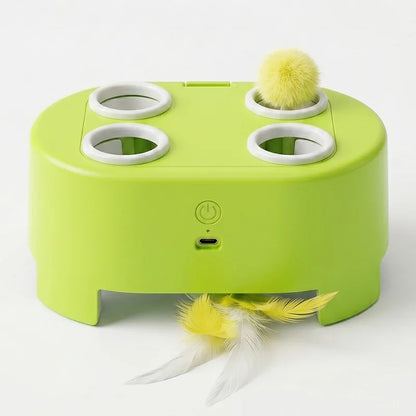 3-in-1 Interactive Cat Toy – Electric Whack-a-Mole Teaser Toy for Indoor Cats & Boredom Relief