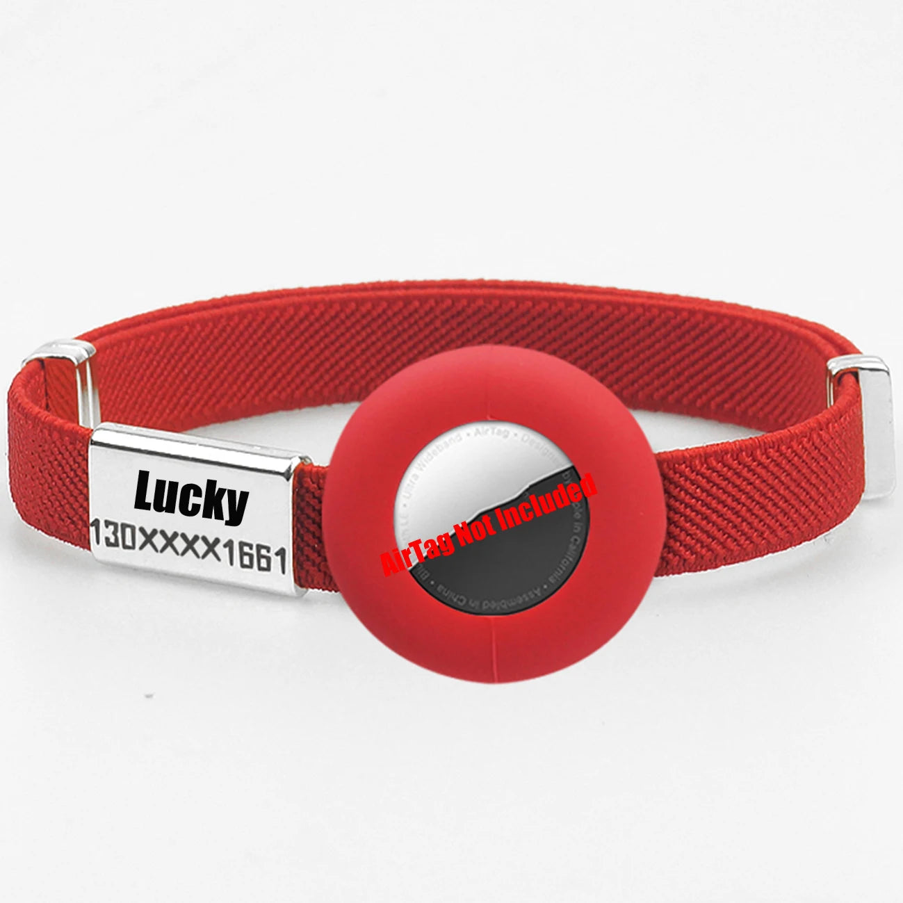 Personalized AirTag Cat Collar – Adjustable GPS Tracker Holder with Custom Name Tag