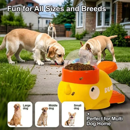 interactive Dog Puzzle Feeder Toy – Treat Dispensing Slow Feeder with Anti-Slip Cartoon Duck Design