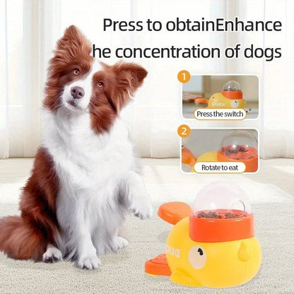 interactive Dog Puzzle Feeder Toy – Treat Dispensing Slow Feeder with Anti-Slip Cartoon Duck Design