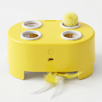 3-in-1 Interactive Cat Toy – Electric Whack-a-Mole Teaser Toy for Indoor Cats & Boredom Relief