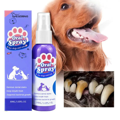 Pet Dental Spray for Dogs & Cats – Teeth Cleaning, Plaque & Tartar Control, Fresh Breath Oral Care