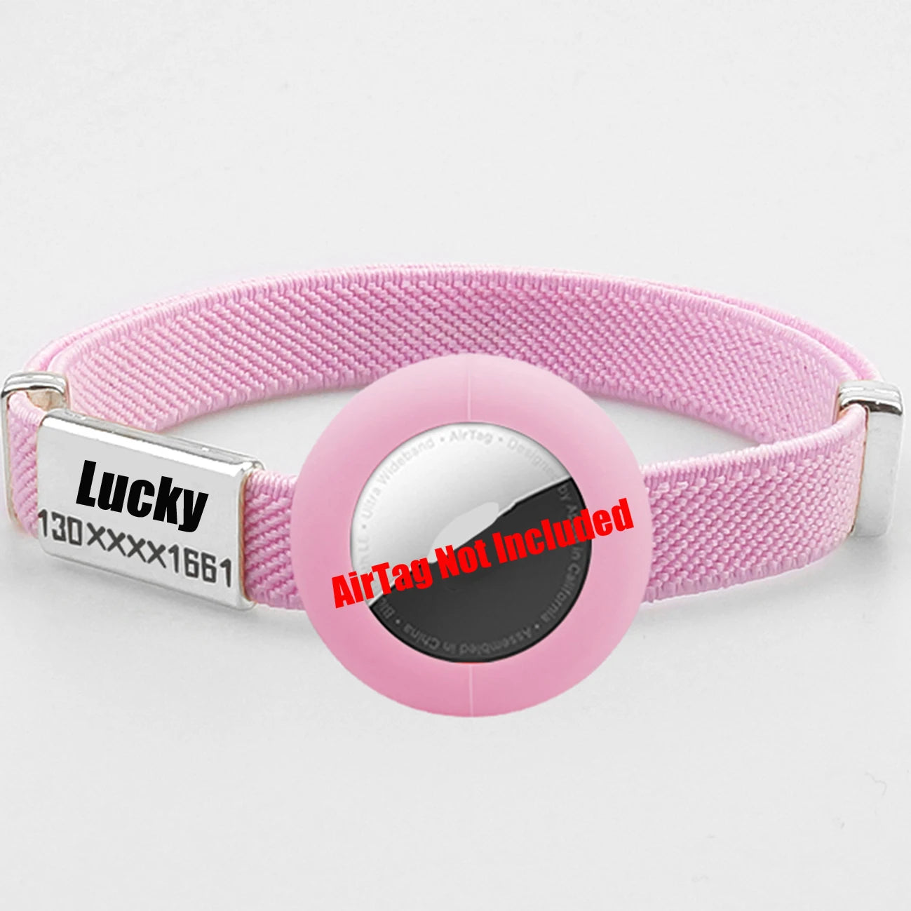 Personalized AirTag Cat Collar – Adjustable GPS Tracker Holder with Custom Name Tag