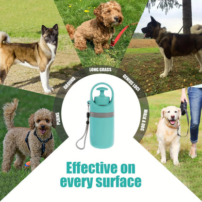 Portable Dog Pooper Scooper with Built-In Waste Bag – No-Touch Pet Poop Picker for Outdoor Walks & Backyard Cleanup