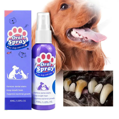 Pet Dental Spray for Dogs & Cats – Teeth Cleaning, Plaque & Tartar Control, Fresh Breath Oral Care