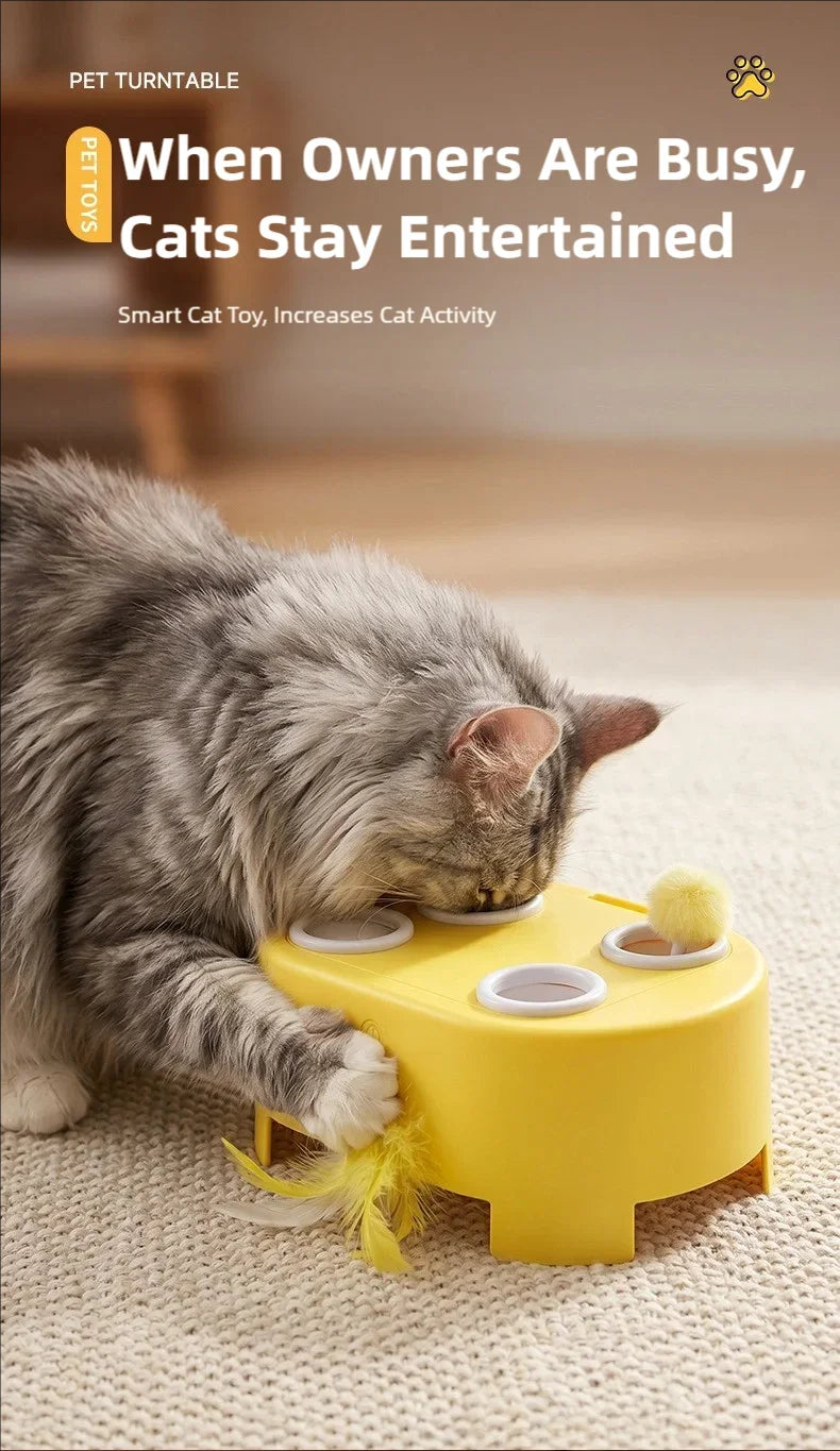 3-in-1 Interactive Cat Toy – Electric Whack-a-Mole Teaser Toy for Indoor Cats & Boredom Relief