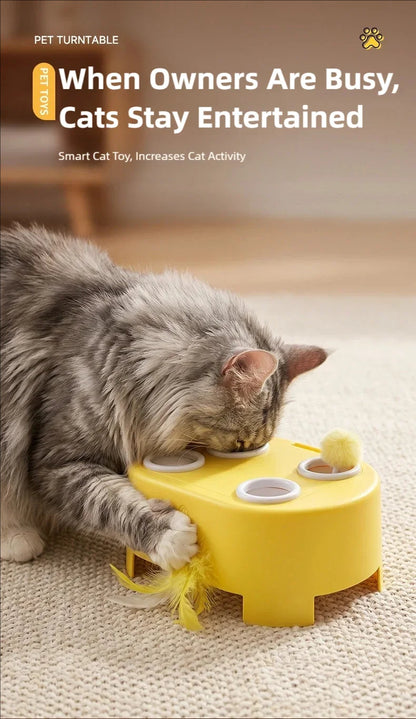 3-in-1 Interactive Cat Toy – Electric Whack-a-Mole Teaser Toy for Indoor Cats & Boredom Relief