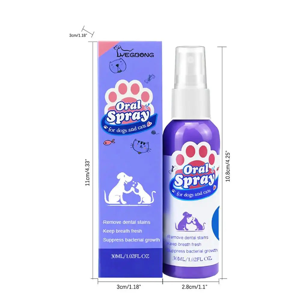 Pet Dental Spray for Dogs & Cats – Teeth Cleaning, Plaque & Tartar Control, Fresh Breath Oral Care