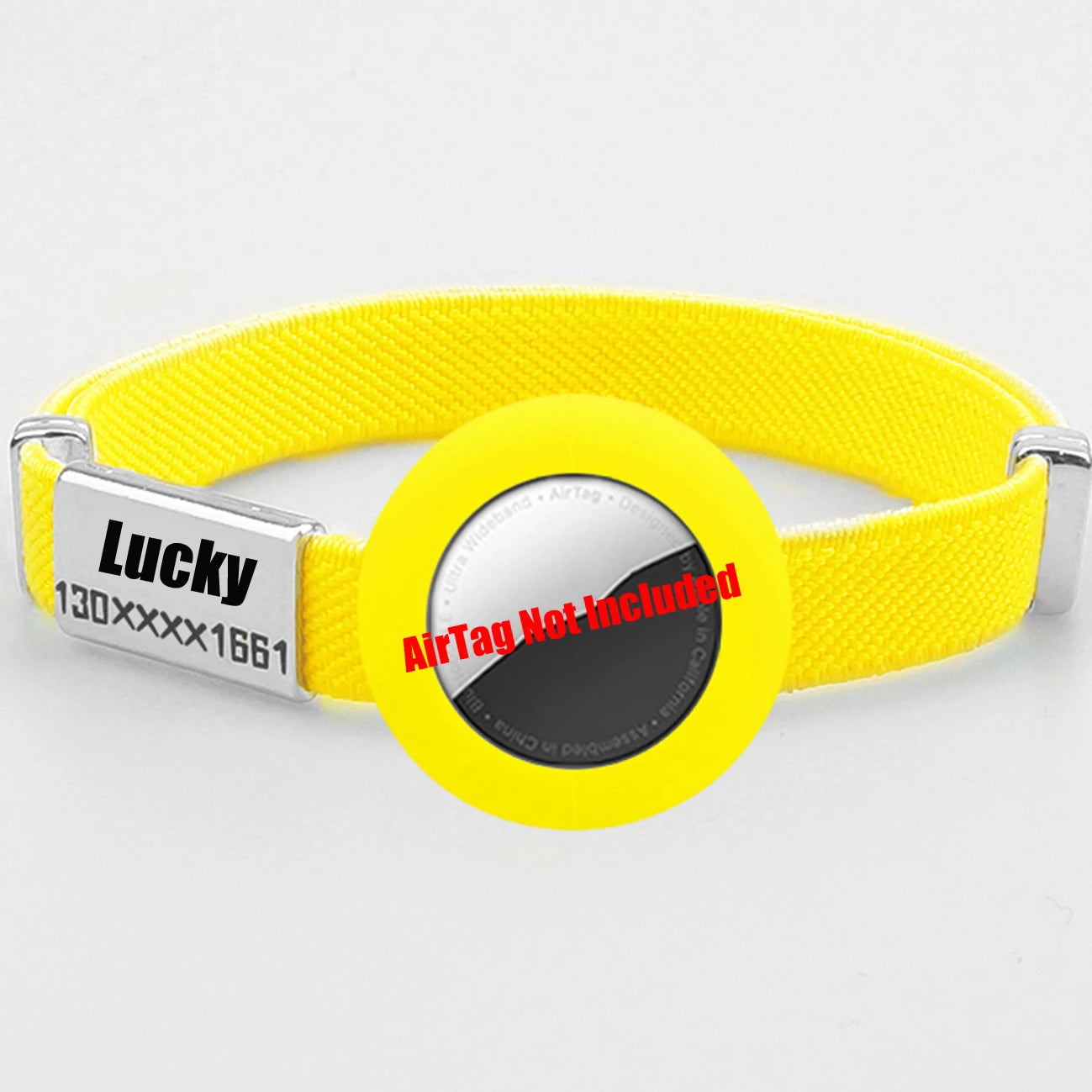 Personalized AirTag Cat Collar – Adjustable GPS Tracker Holder with Custom Name Tag