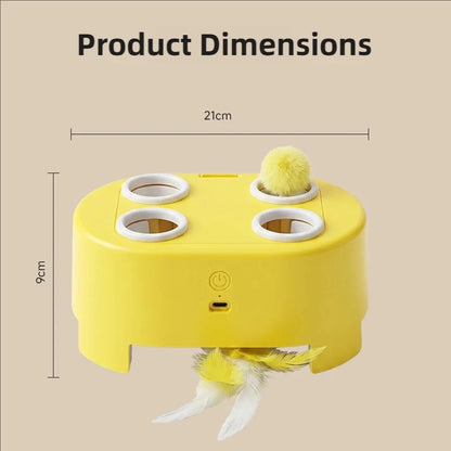 3-in-1 Interactive Cat Toy – Electric Whack-a-Mole Teaser Toy for Indoor Cats & Boredom Relief