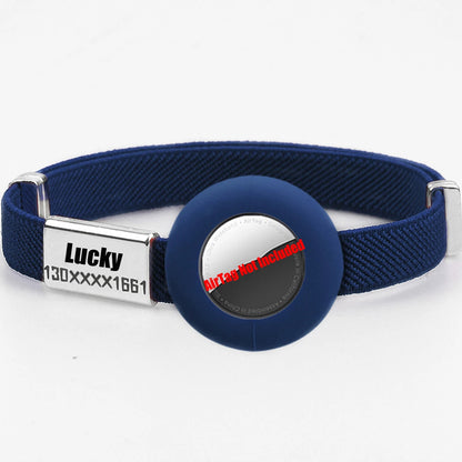Personalized AirTag Cat Collar – Adjustable GPS Tracker Holder with Custom Name Tag