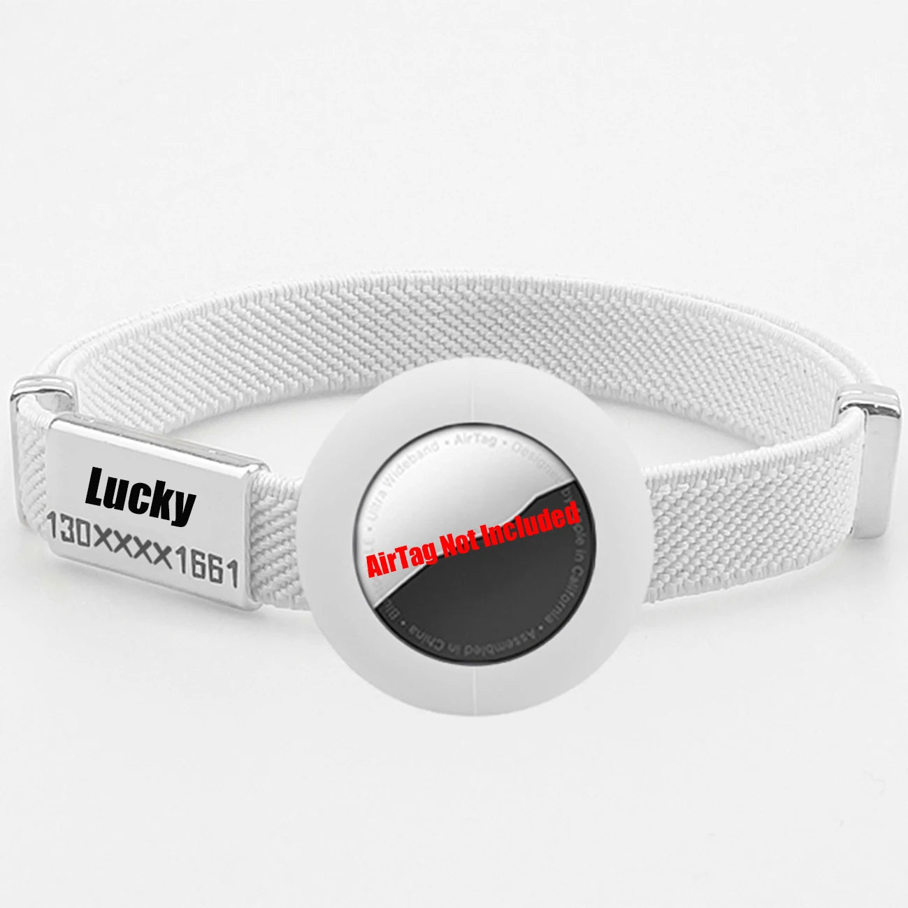Personalized AirTag Cat Collar – Adjustable GPS Tracker Holder with Custom Name Tag