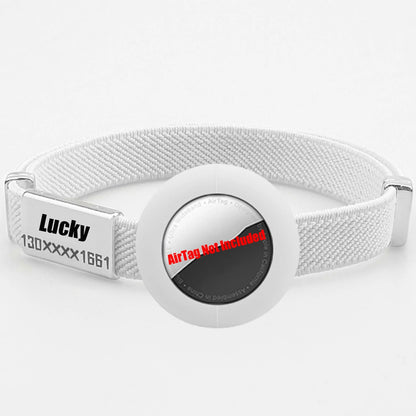 Personalized AirTag Cat Collar – Adjustable GPS Tracker Holder with Custom Name Tag