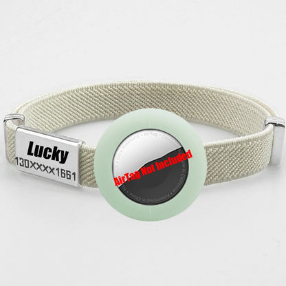 Personalized AirTag Cat Collar – Adjustable GPS Tracker Holder with Custom Name Tag