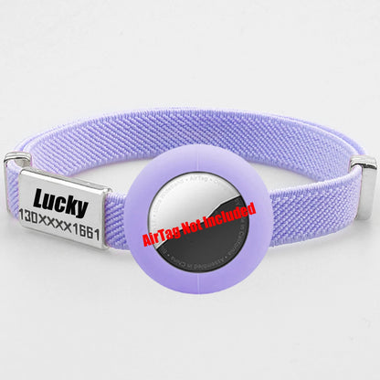 Personalized AirTag Cat Collar – Adjustable GPS Tracker Holder with Custom Name Tag